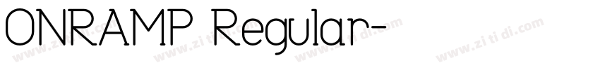 ONRAMP Regular字体转换